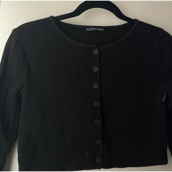 Brandy Melville Black Cropped Sweater - Picture 2 of 3